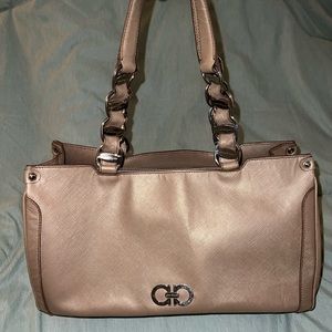 Salvatore Ferragamo Tan Gancini Tote Handbag